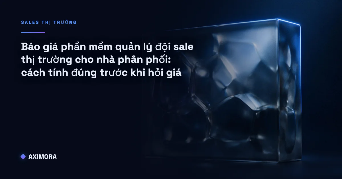 Sơ đồ các thành phần chi phí cần hỏi rõ khi xem báo giá phần mềm quản lý đội sale thị trường cho nhà phân phối, từ phí theo đầu người đến chi phí triển khai ẩn