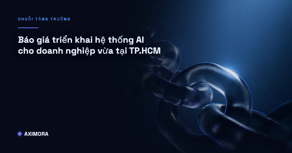 Ảnh minh họa bảng báo giá triển khai hệ thống AI cho doanh nghiệp vừa tại TP.HCM theo từng hệ thống trong chuỗi tăng trưởng
