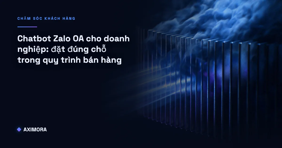 Sơ đồ vị trí của chatbot Zalo OA cho doanh nghiệp trong quy trình tiếp nhận khách hàng