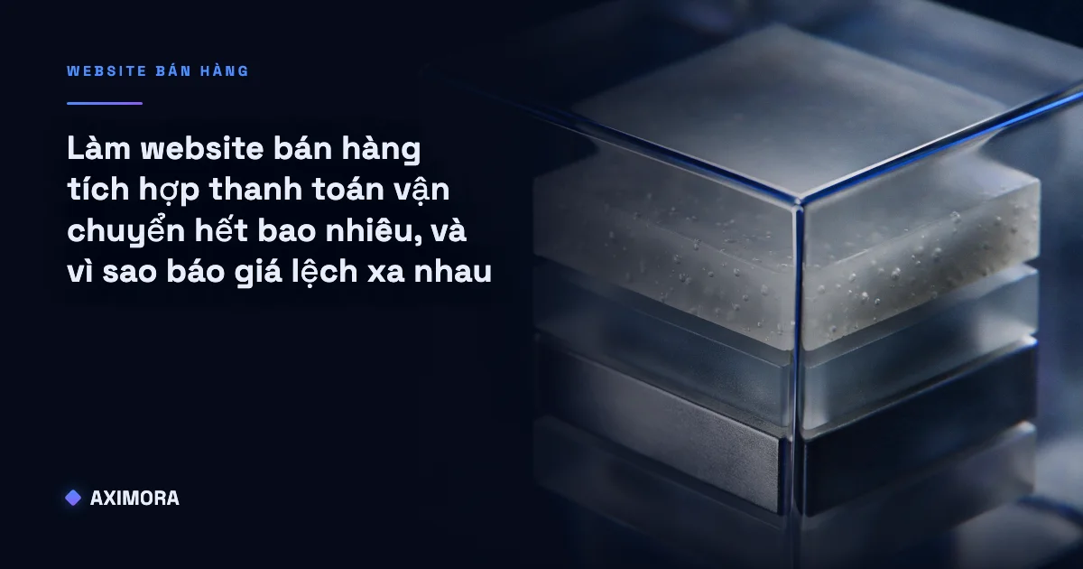 Sơ đồ bốn khoản chi khi làm website bán hàng tích hợp thanh toán vận chuyển hết bao nhiêu tiền, từ trang web đến bảo trì