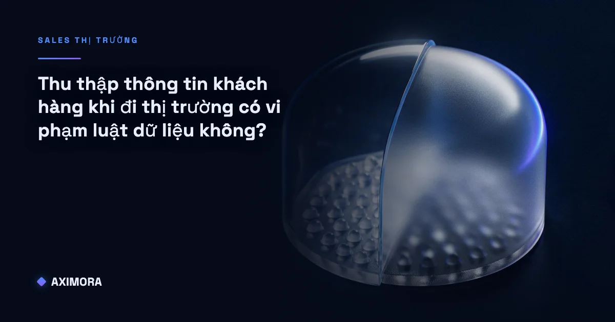 Sơ đồ bốn bước giúp trả lời câu hỏi thu thập thông tin khách hàng khi đi thị trường có vi phạm luật dữ liệu hay không, từ mẫu đồng ý đến lưu trữ trong hệ thống