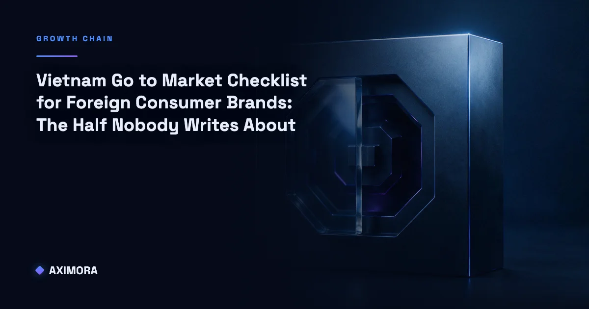 A step-by-step Vietnam go to market checklist for foreign consumer brands covering channel selection, conversation handling, list ownership and data compliance after entity setup is done.