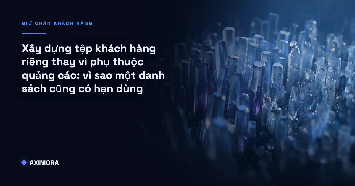Sơ đồ vòng đời một tệp khách hàng, minh hoạ vì sao nên xây dựng tệp khách hàng riêng thay vì phụ thuộc quảng cáo để tiếp cận lại cùng một người